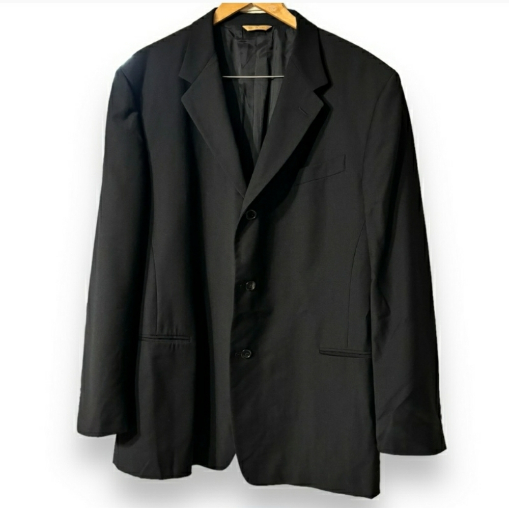 DONNA KARAN Signature Three Button Wool Suit Jacket 100% wool